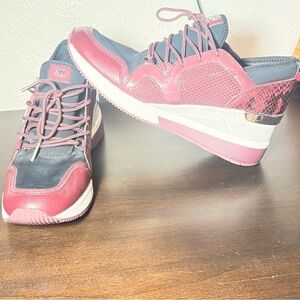 MICHAEL MICHAEL KORS Liv Canvas and Leather Trainer